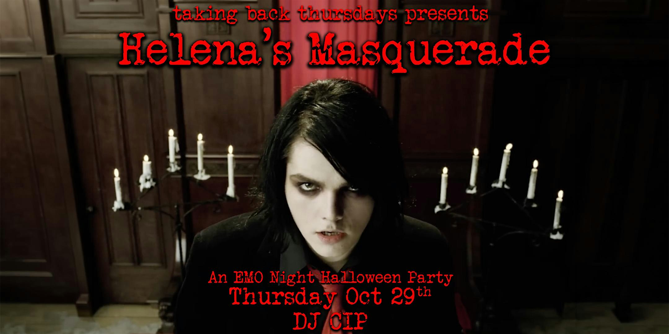 Helena’s Masquerade: Emo Night Halloween Party in the Castro!