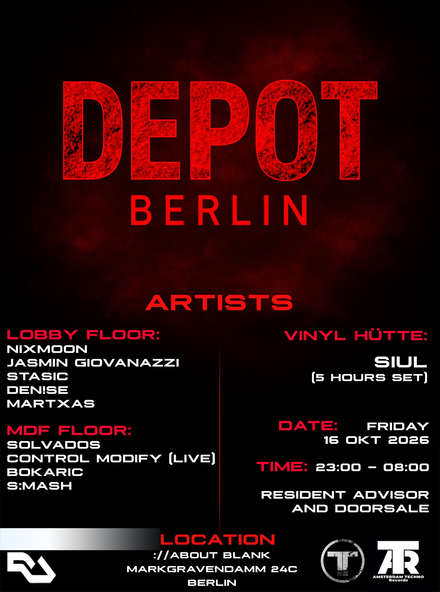 Amsterdam Techno Records and DEPOT BERLIN [Amsterdam & Berlin]
