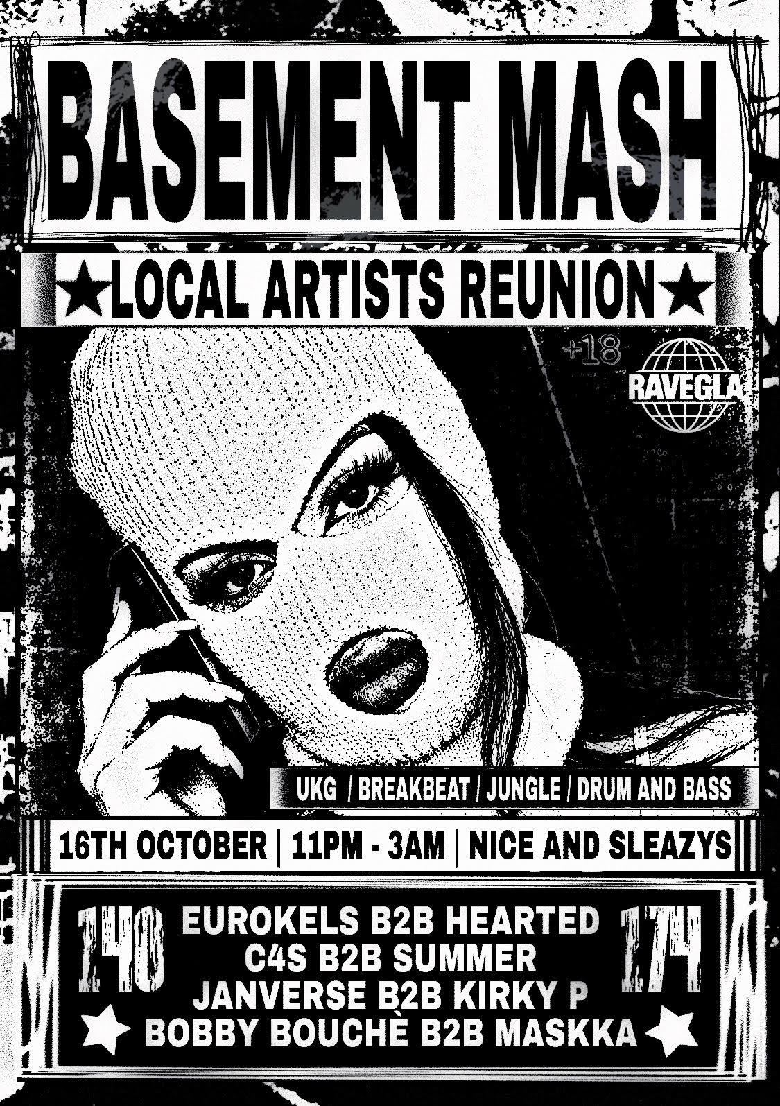 BASEMENT MASH! - LOCAL ARTIST REUNION 140BPM/174BPM / DRUM AND BASS / JUNGLE / GARAGE / BASS