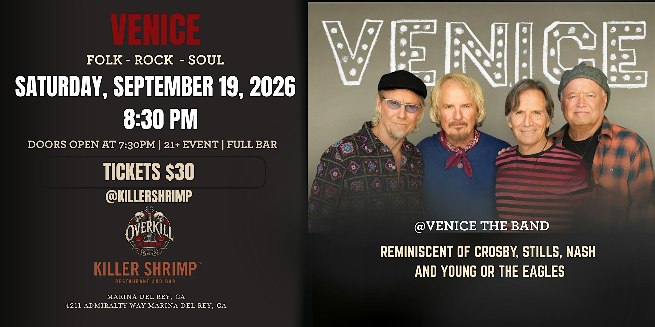 VENICE the Band!  (9/19/26)