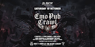 Big Night Out Pub Crawl | EMO NIGHT | Saturday 10 October | Sydney