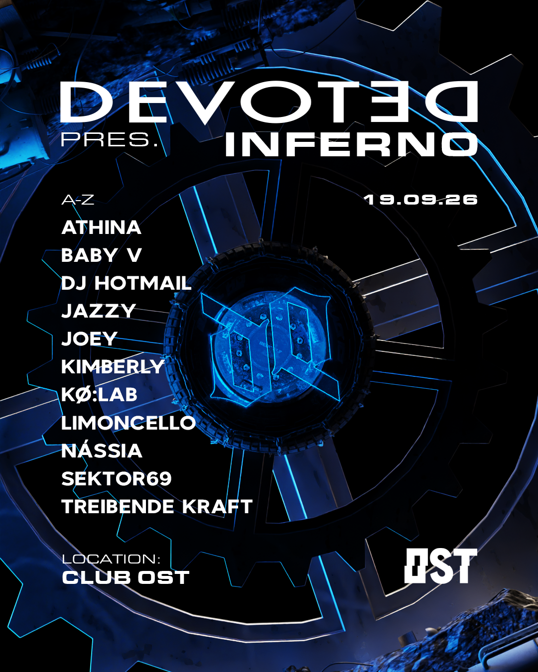 Devoted pres Inferno w. JAZZY, Kø:lab, Limoncello, INFERNO Showcase & more