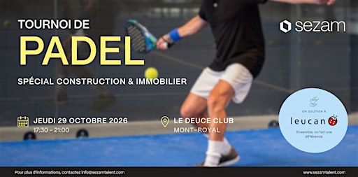 Tournoi de Padel Construction & Immobilier Montréal – 1re édition
