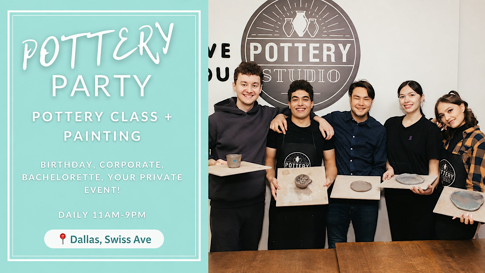 Love and Clay: Couple's Pottery Class PLUS - Dallas