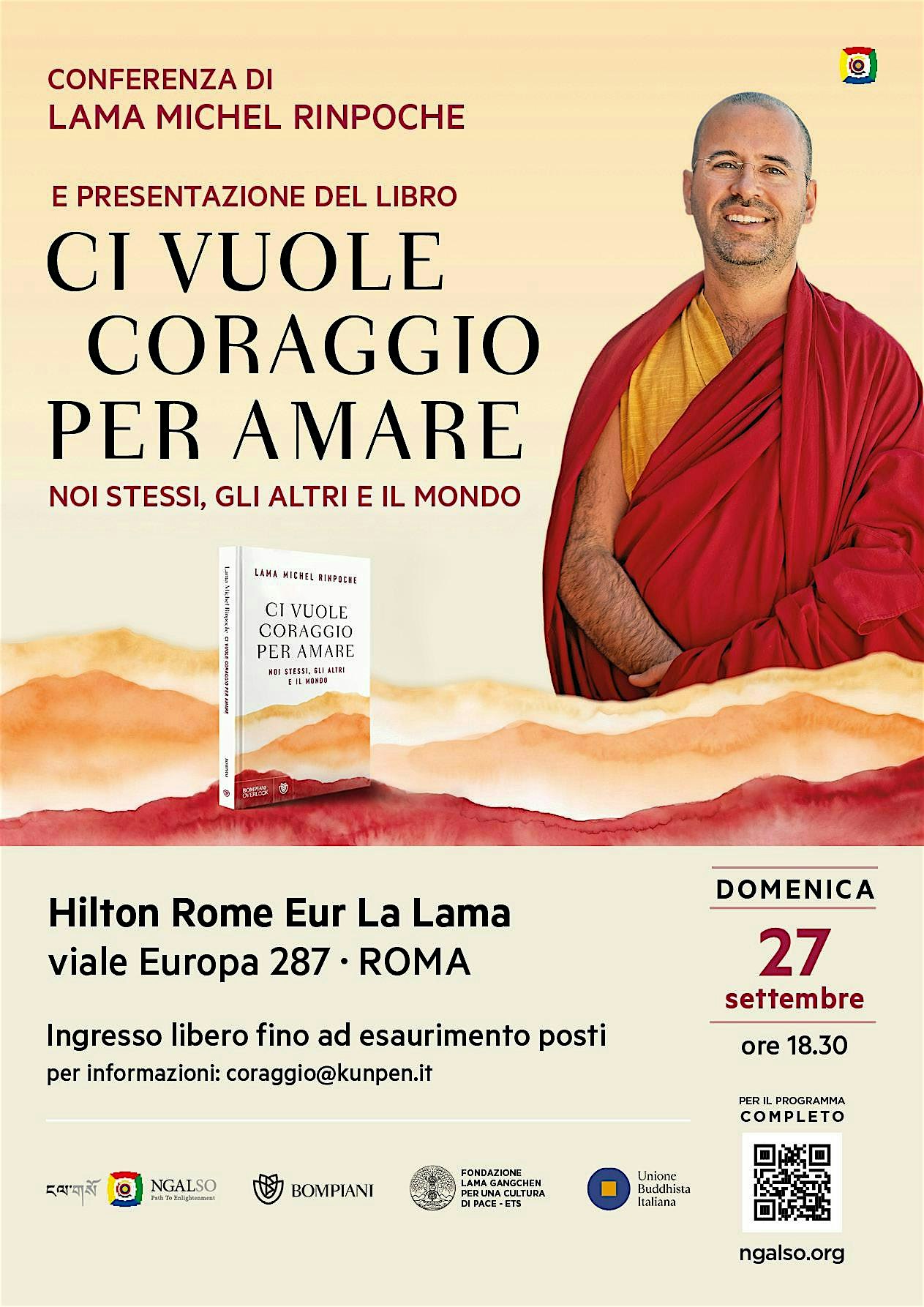 Lama Michel Rinpoche presenta il suo libro: CI VUOLE CORAGGIO PER AMARE