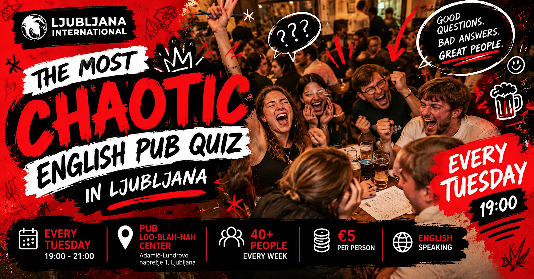 THE MOST CHAOTIC ENGLISH PUB QUIZ IN LJUBLJANA
