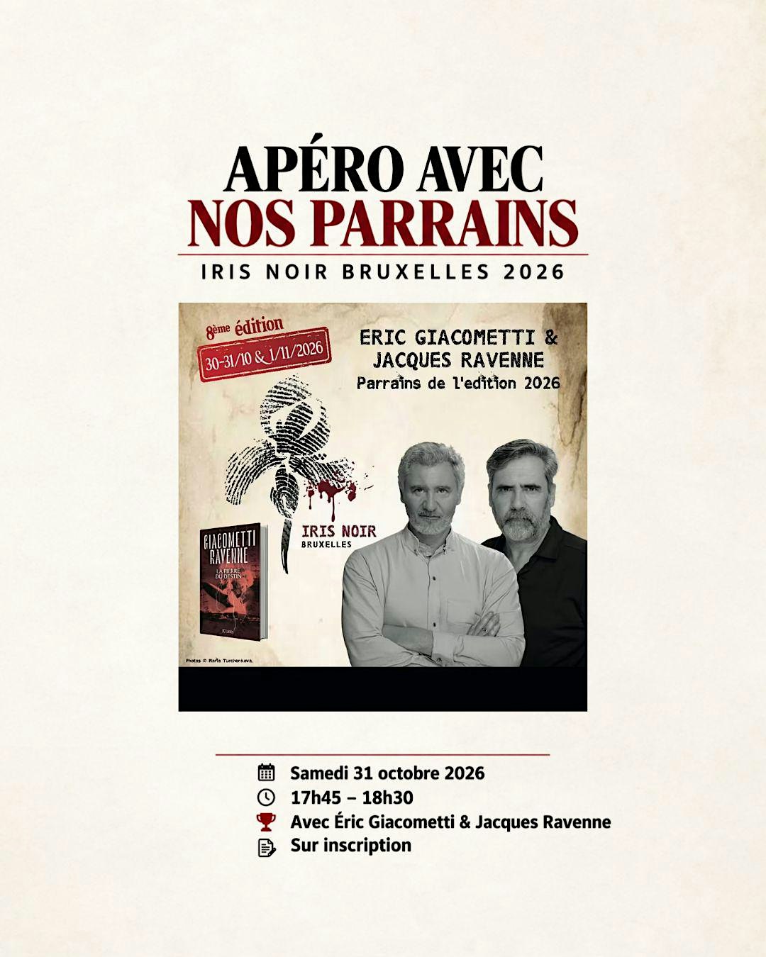 Apéro en compagnie d'Eric Giacometti et Jacques Ravenne