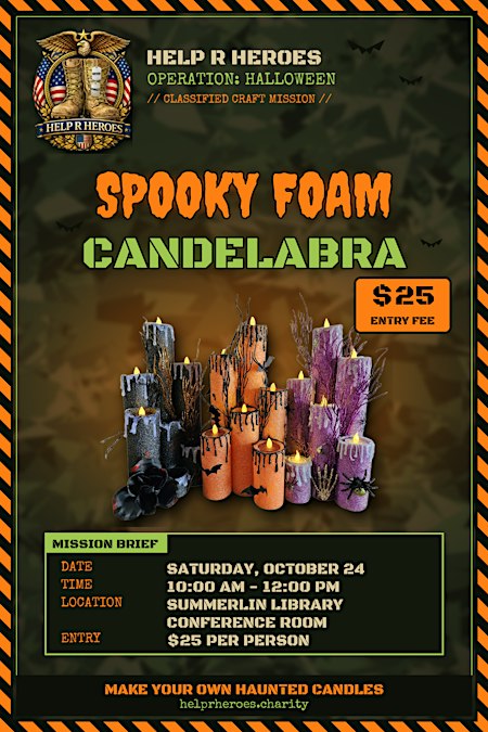 Operation: Halloween — DIY Spooky Foam Candelabra Workshop
