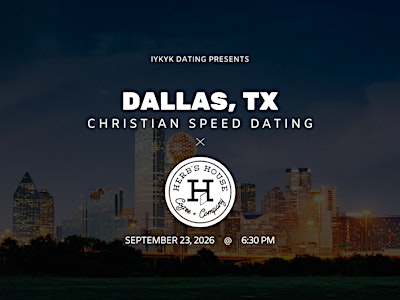 ✝️Dallas Christian Speed Dating | IYKYK Dating | 20s-30s | 9/23/26