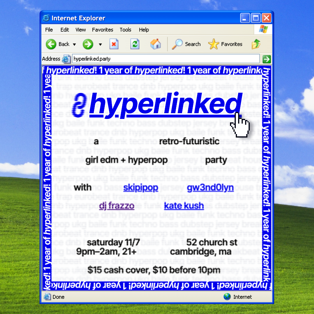 1 year of hyperlinked: a girl edm + hyperpop party