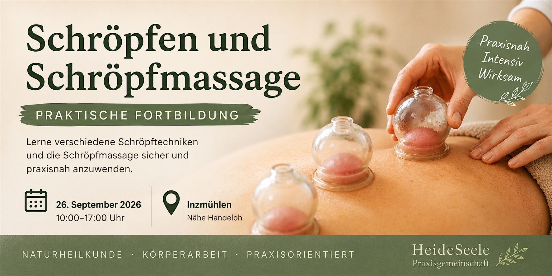 Schröpfen und Schröpfmassage – praktische Fortbildung