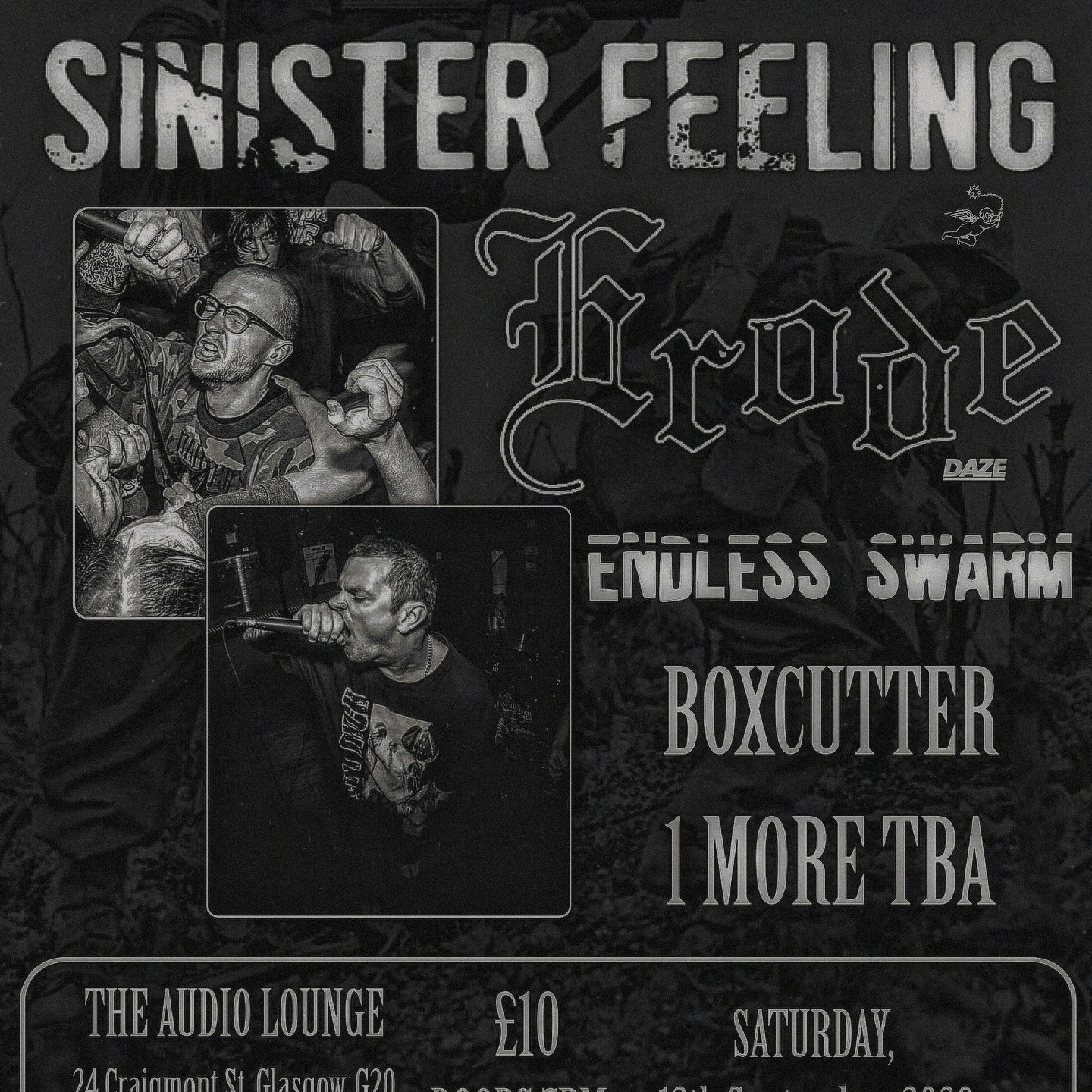 Sinister Feeling, Erode + support.