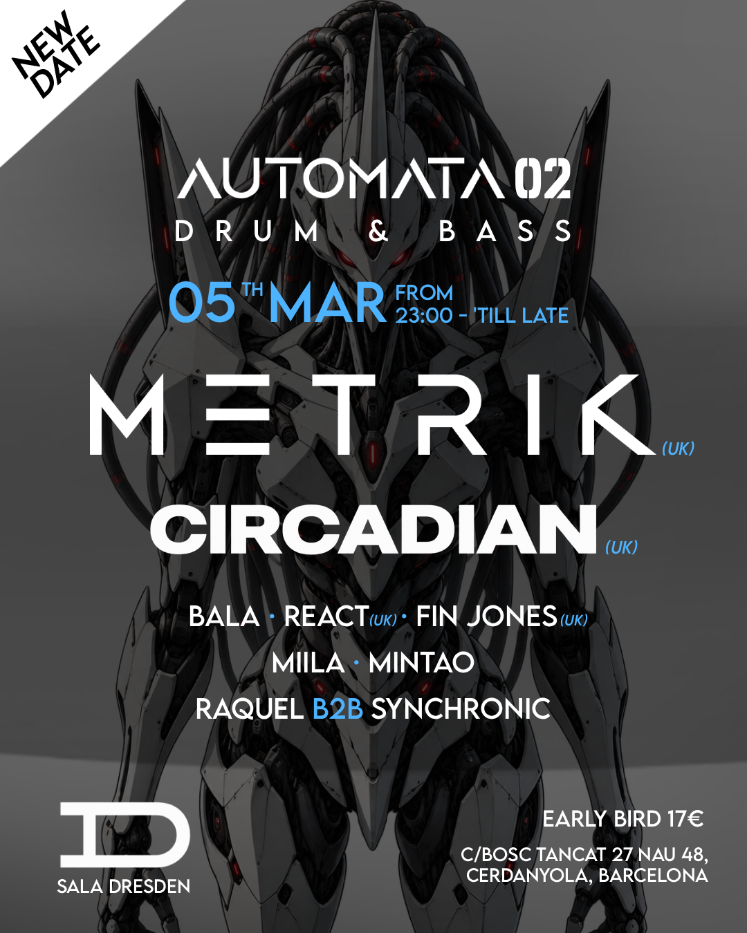 Automata 02 Drum & Bass 05MARCH - Metrik & Circadian - Barcelona