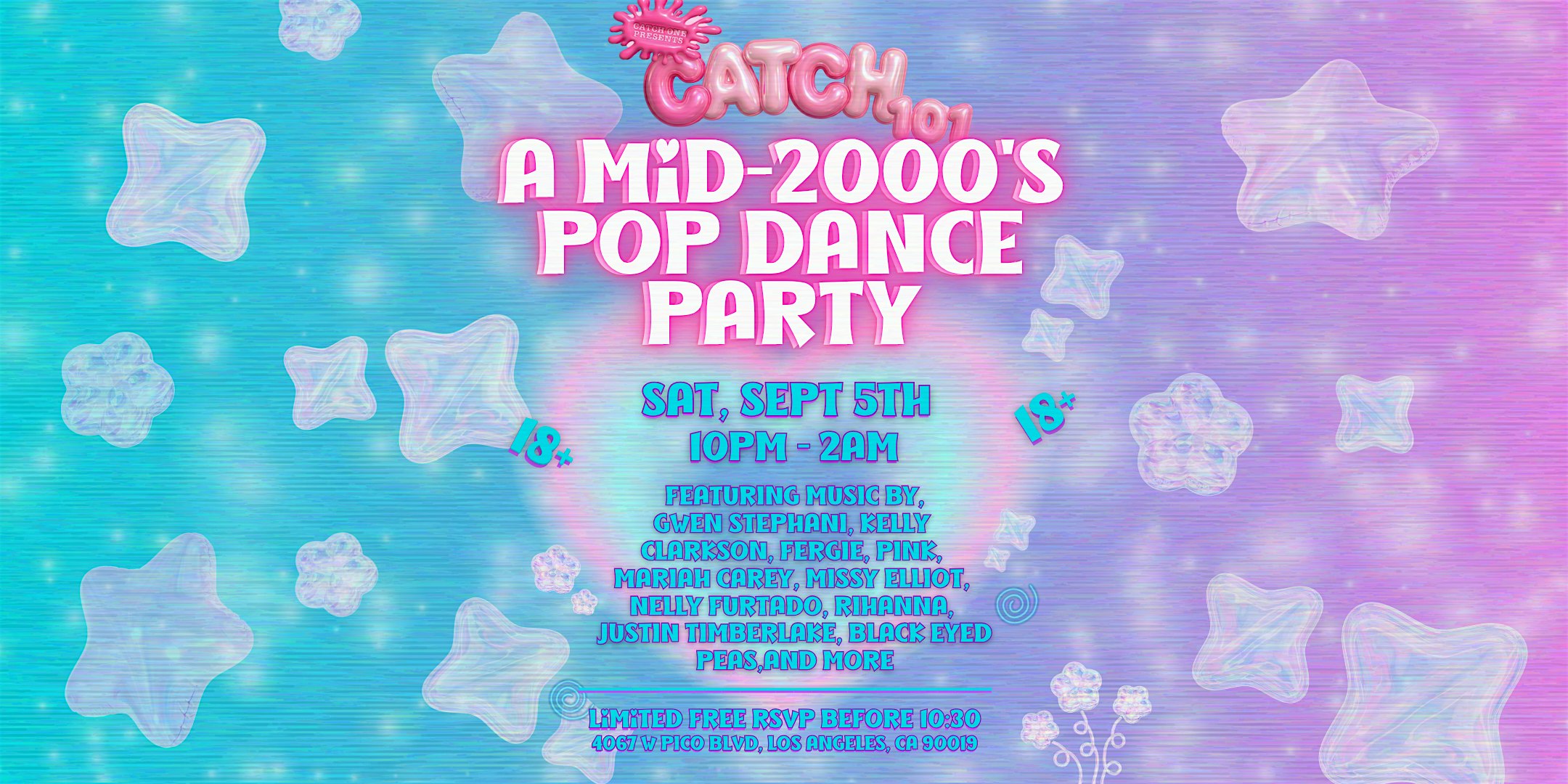 CATCH 101: A 2000's POP PARTY (18+)