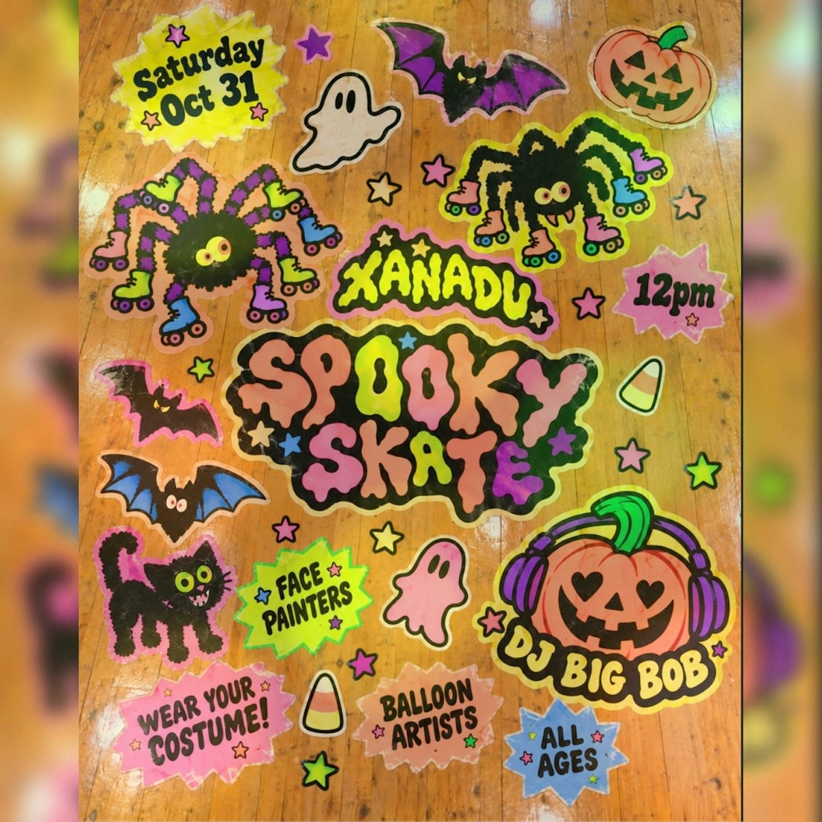 All Ages Spooky Skate with DJ Big Bob (skate)
