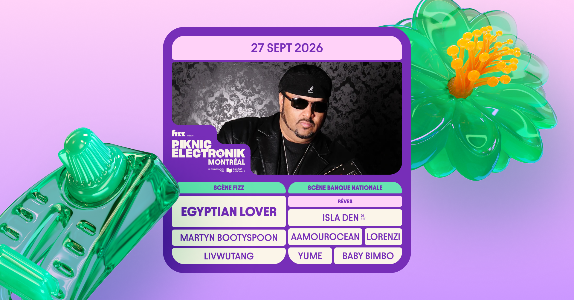 Piknic Électronik MTL #17: Egyptian Lover, livwutang / Rêves