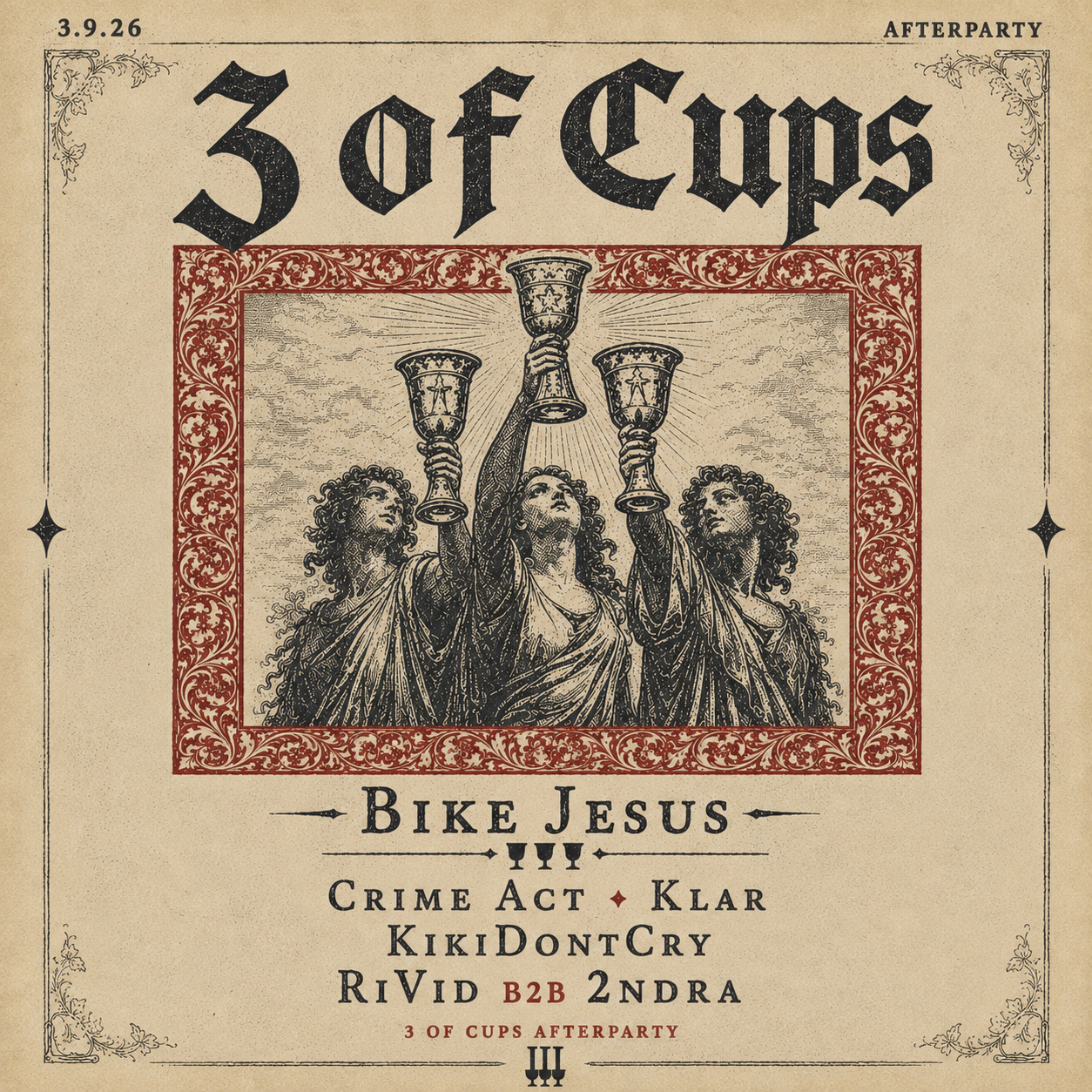 3 OF CUPS — AFTERPARTY