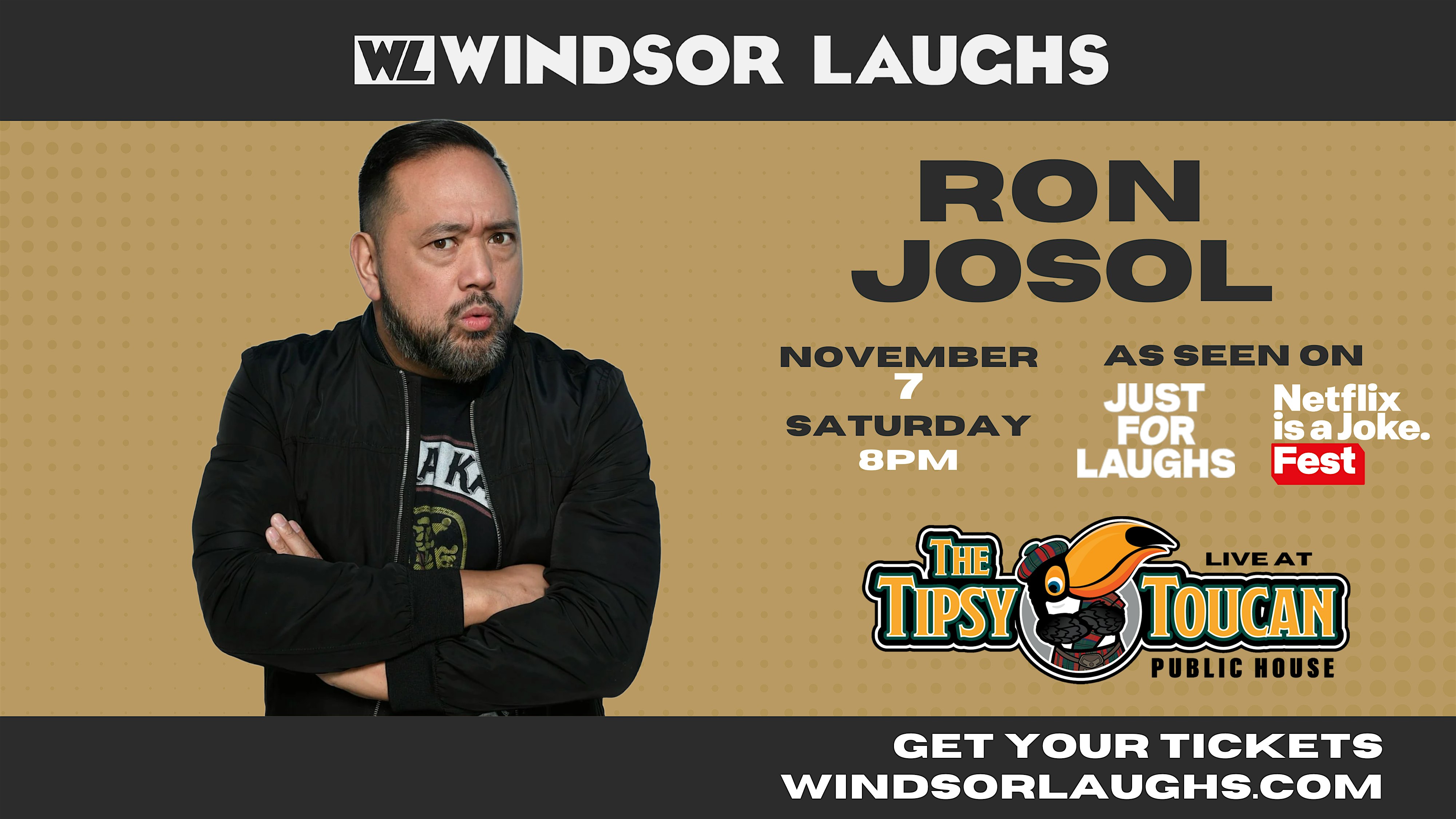 Ron Josol LIVE Comedy At Tipsy Toucan (Nov 7th)