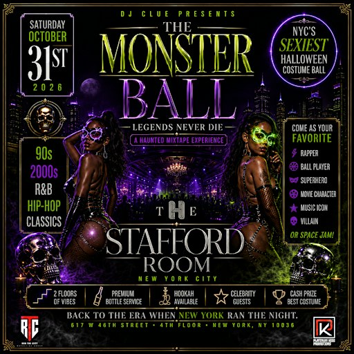 Halloween Costume Party at The Stafford Room - Music by DJ Clue