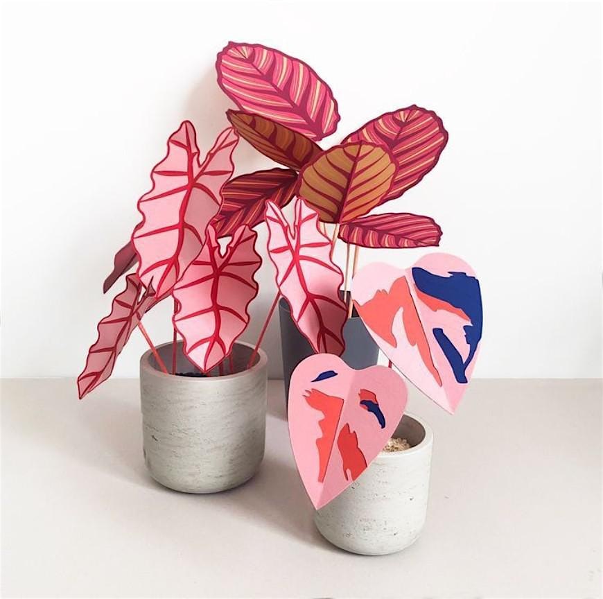 Atelier plante décorative en papier / Workshop: papieren planten