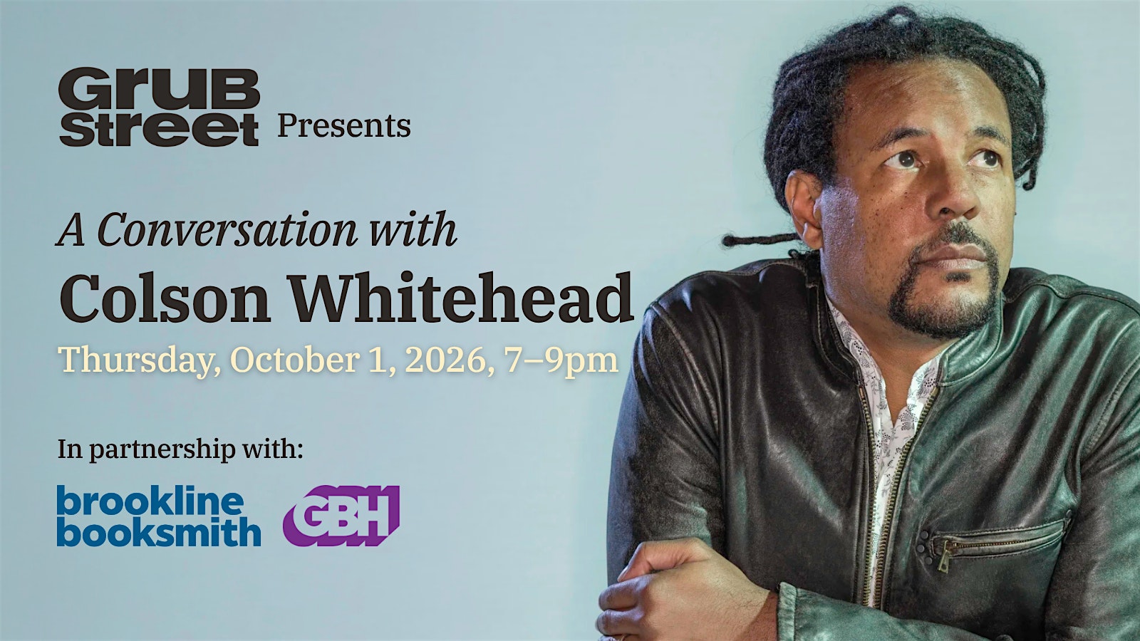 GrubStreet Presents: A Conversation with Colson Whitehead