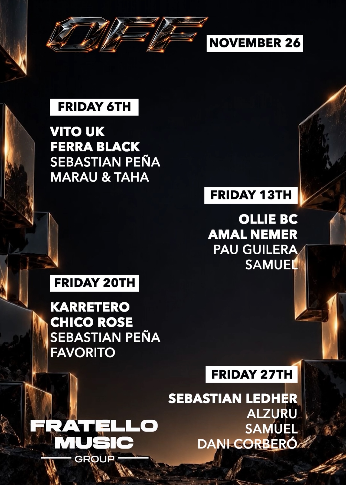 OFF & FRATELLO pres OLLIE BC & AMAL NEMER at Nix