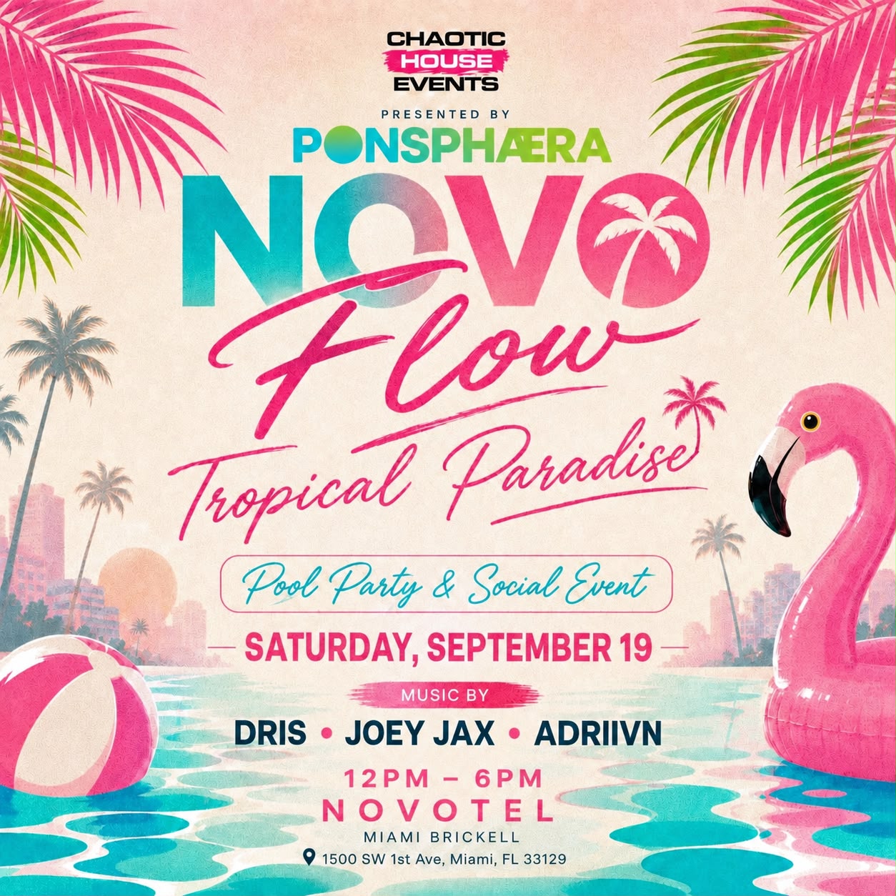 NOVO FLOW: Tropical paradise Pool Party