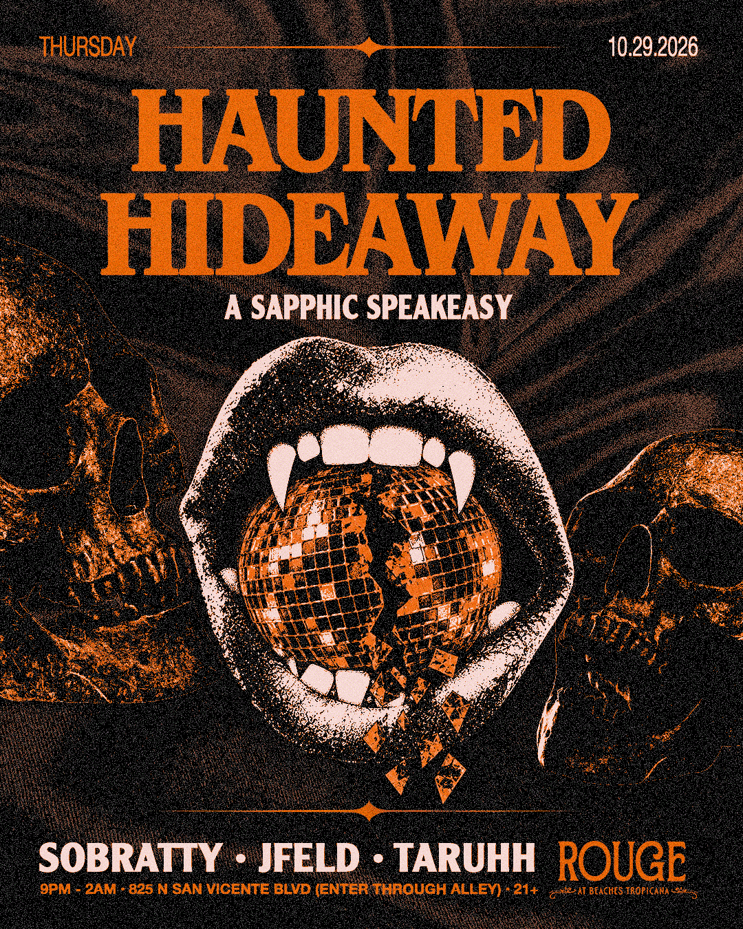 The Sapphic Raver Presents Haunted Hideaway: A Sapphic Halloween Speakeasy