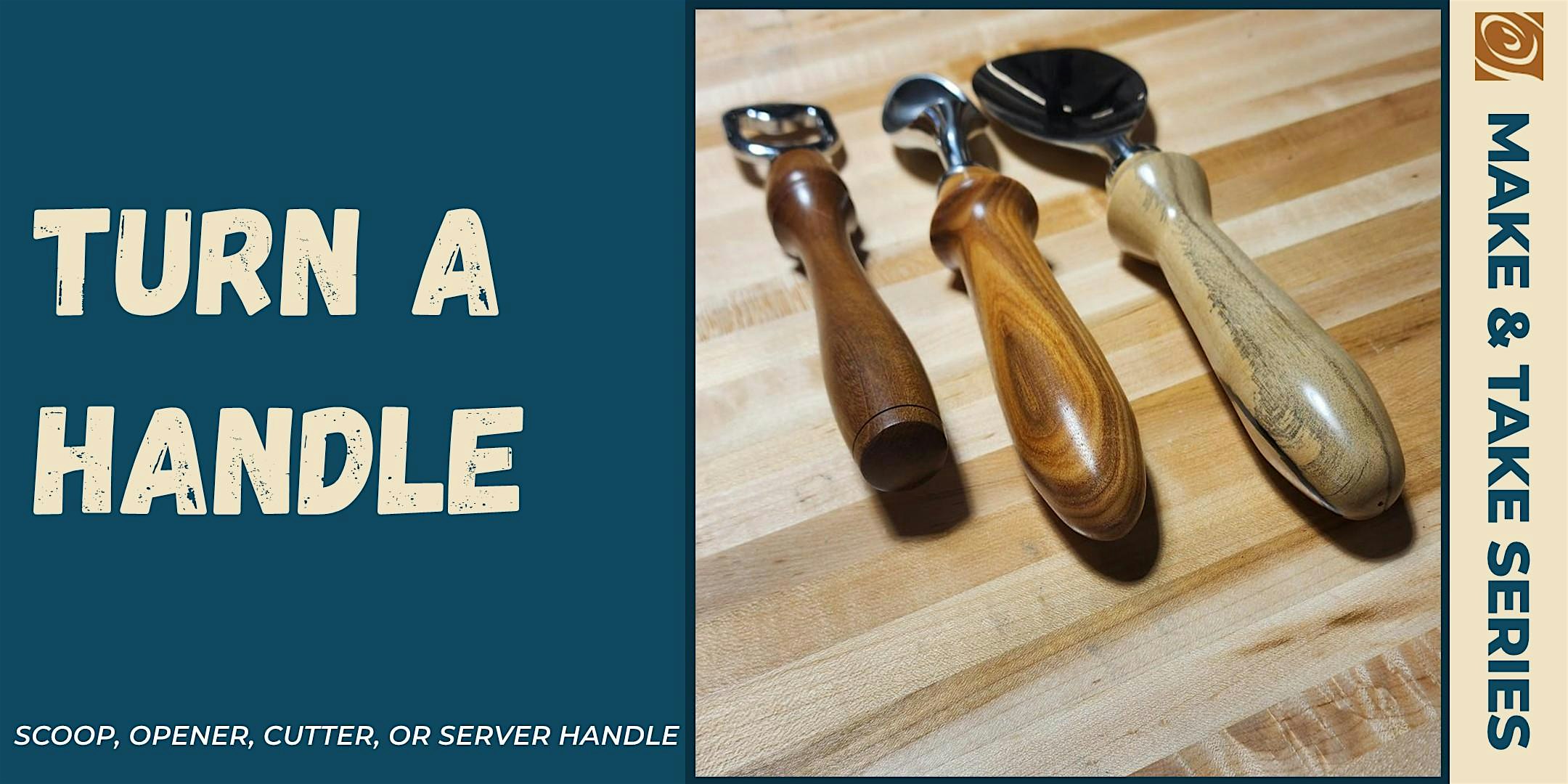 Turn a Handle - Ice Cream Scoop, Bottle Opener, Pizza Cutter, Pie Server