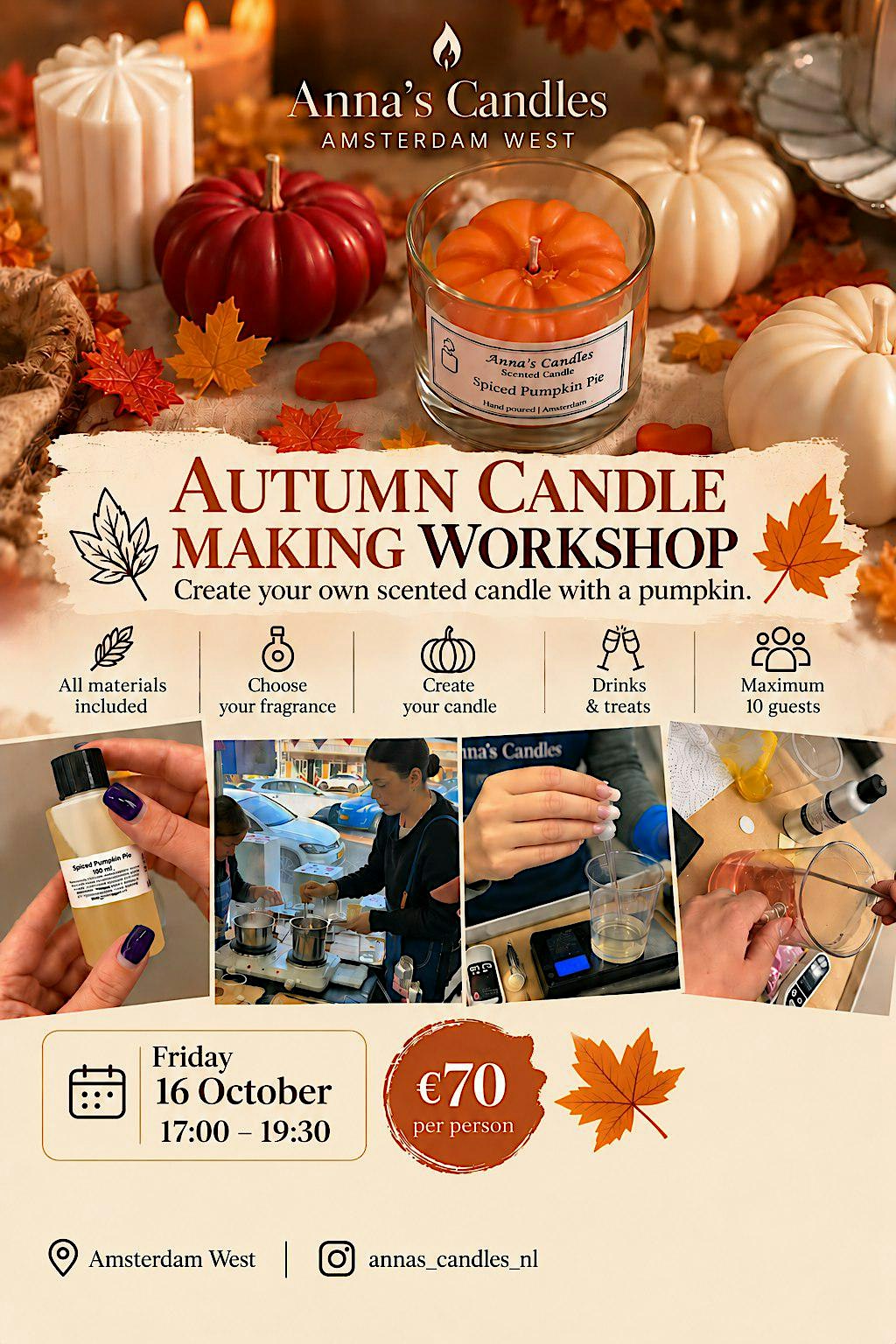 Create your own scented pumpkin candle Amsterdam West