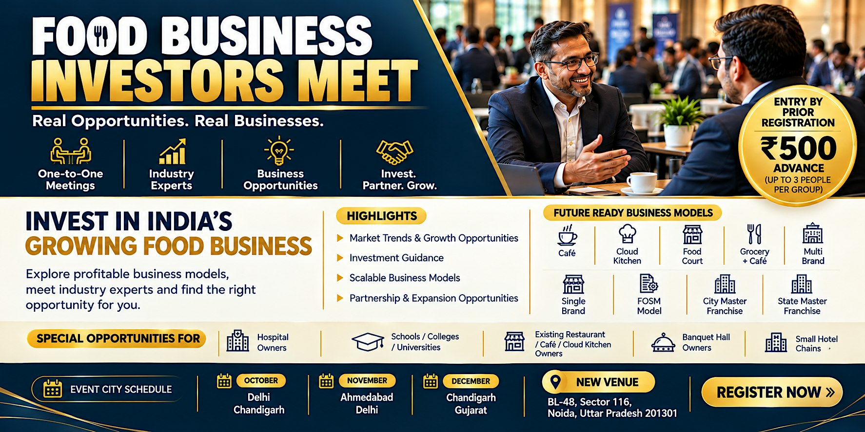 Food Business Investors Meet – Invest in India’s Growing Food Business