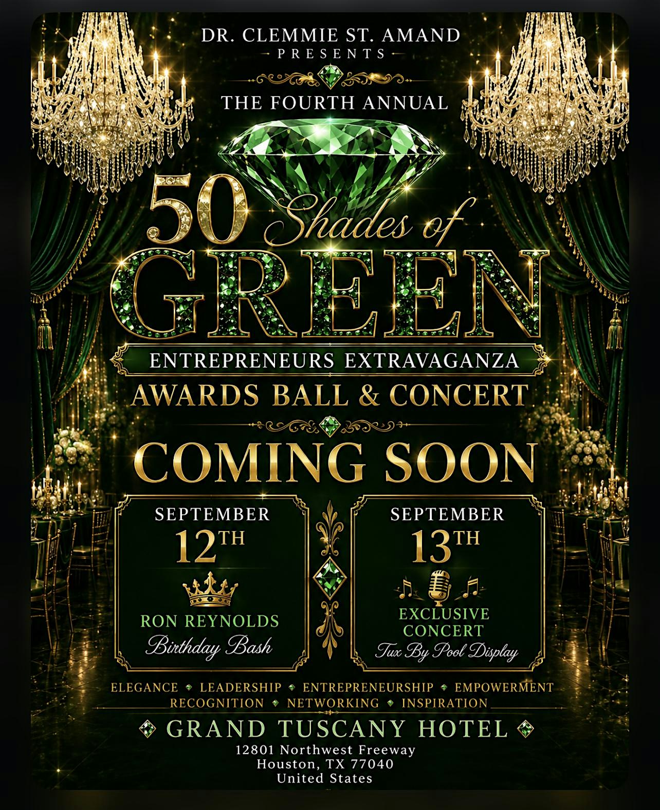 50 SHADES OF GREEN ELEGANT  EXTRAVAGANZA AWARDS BALL