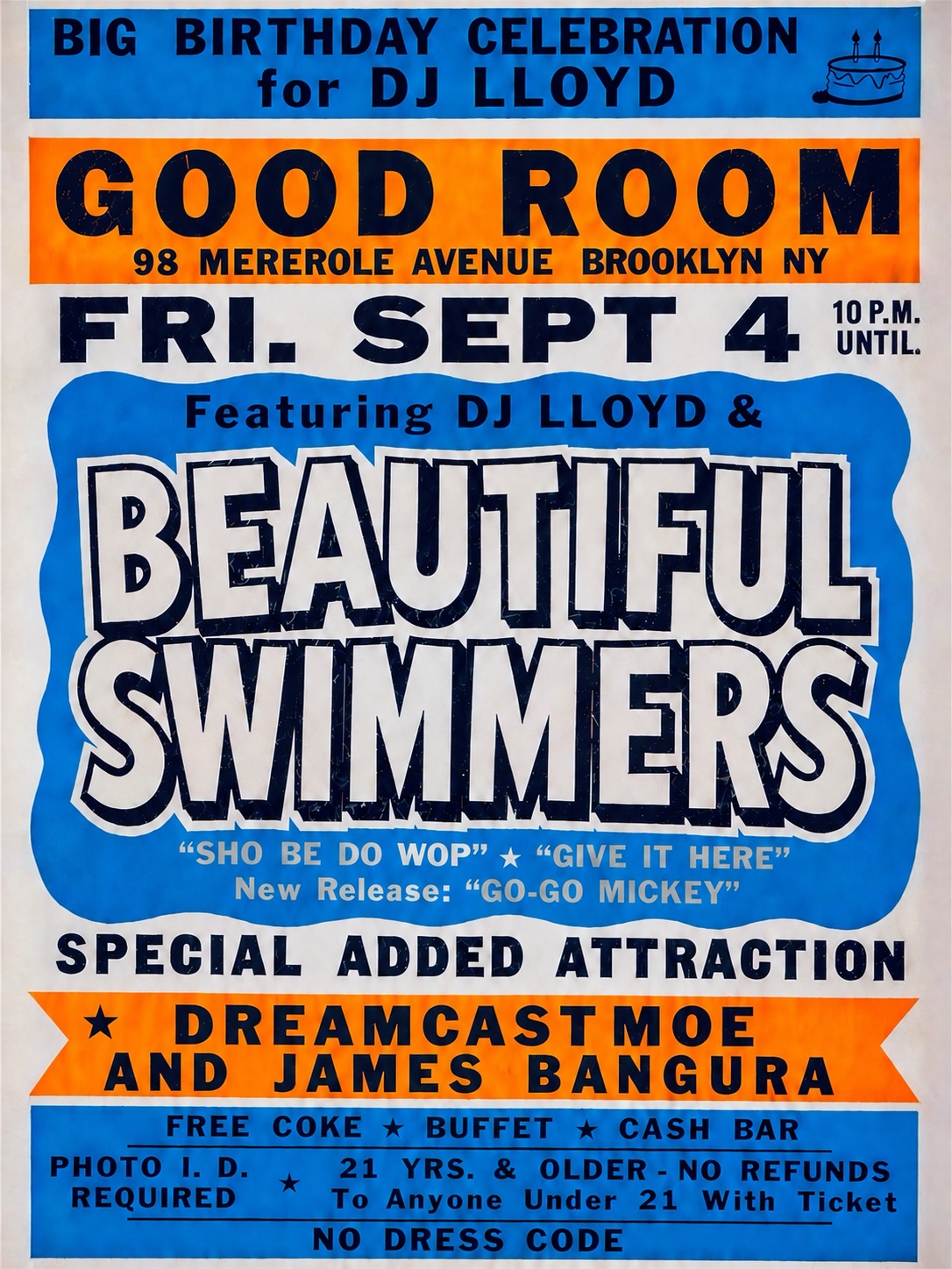 Lloyd's Bday ft Beautiful Swimmers, dreamcastmoe, James Bangura