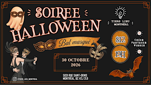 Soirée d'Halloween | Tiers Lieu Montréal