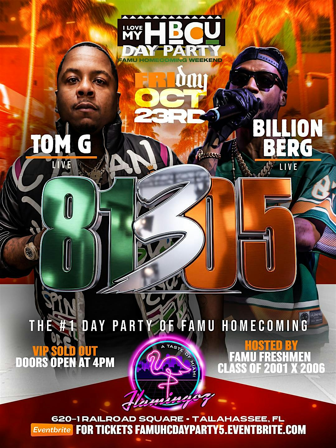 "I LOVE MY HBCU" DAY PARTY 5 - FAMU HOMECOMING EDITION W/ ICEBERG + TOM G