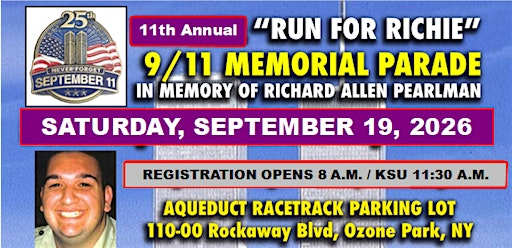 25th Anniversary  9/11 Memorial "Run for Richie" Motorcycle Parade