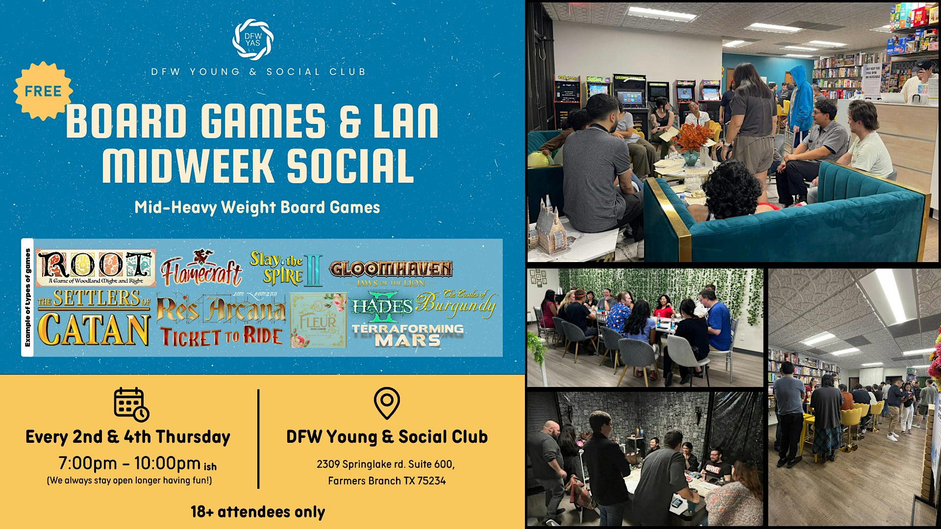 Board Games & LAN Midweek Social