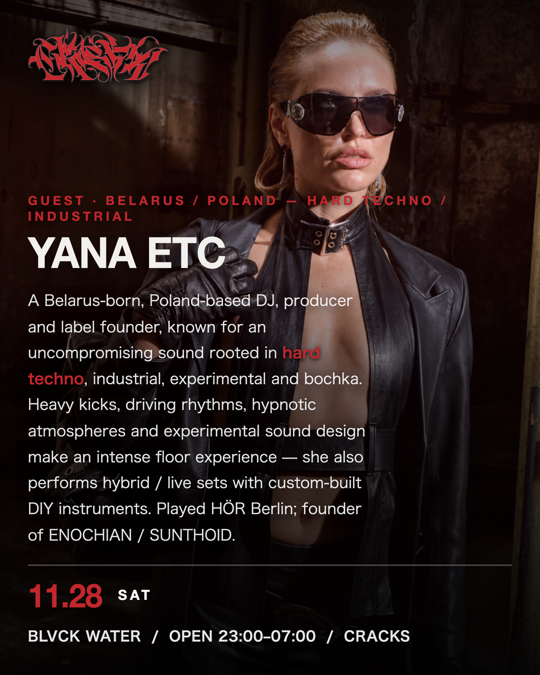 HARD TECHNO 'CRACKS' with YANA ETC (Poland), FENGX2