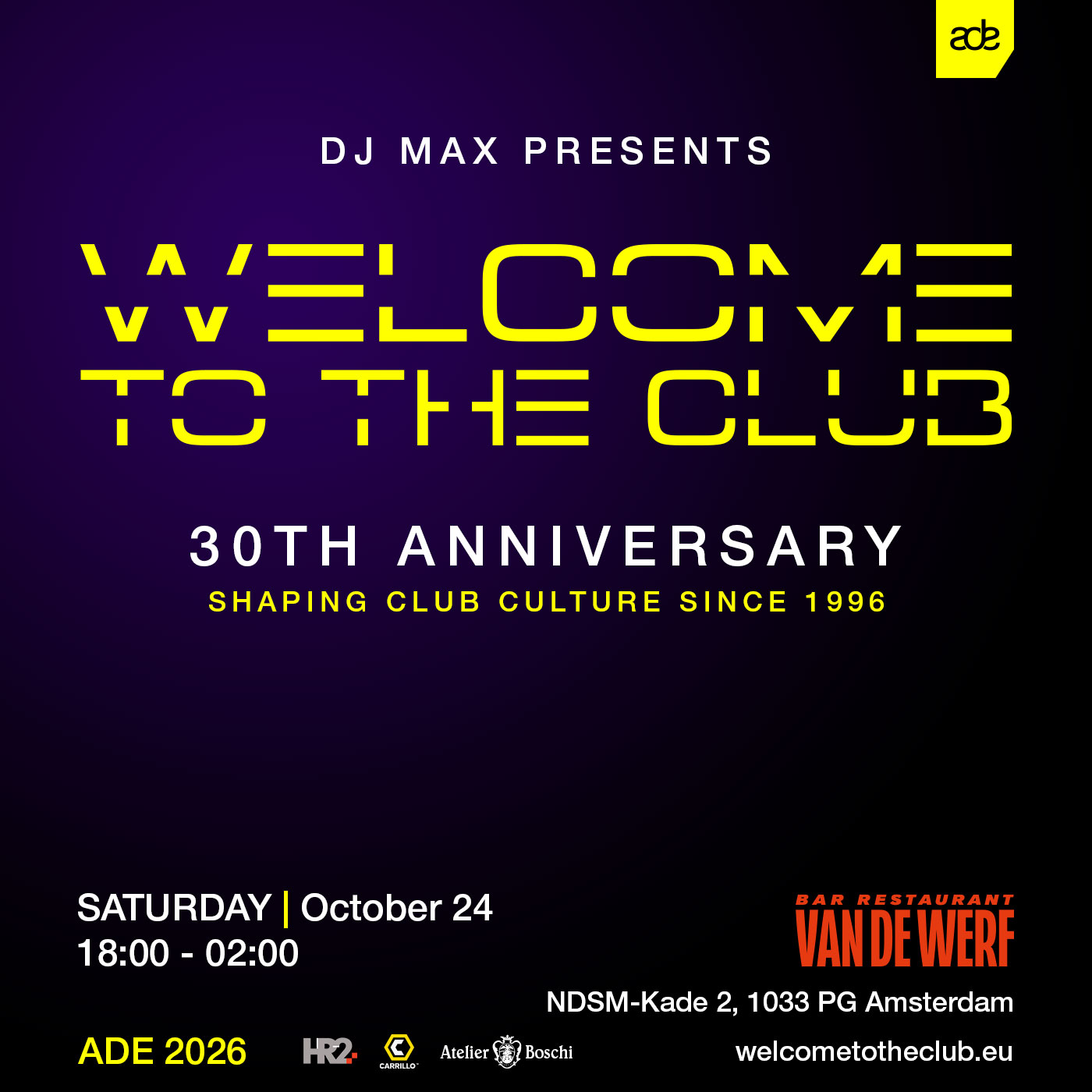 Welcome To The Club - 30th Anniversary