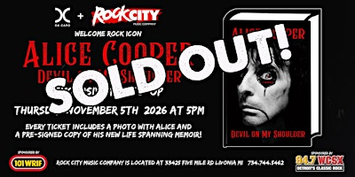 Rock City Music Company Presents: Alice Cooper - Devil on My Shoulder
