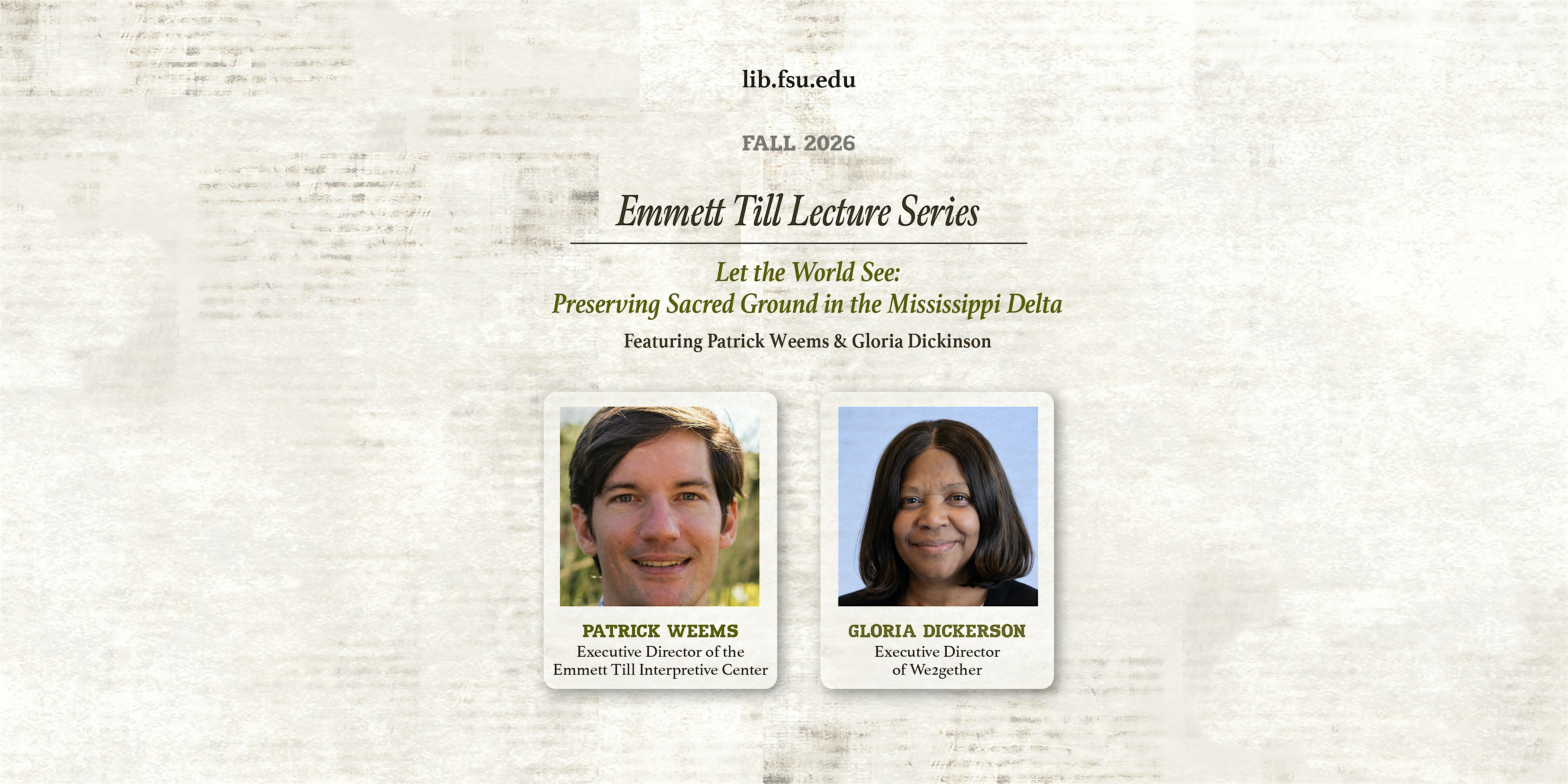 Emmett Till Lecture Series presented by FSU Libraries