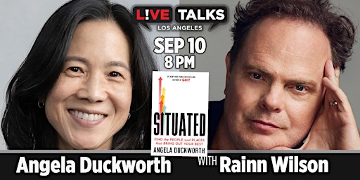 Angela Duckworth with Rainn Wilson