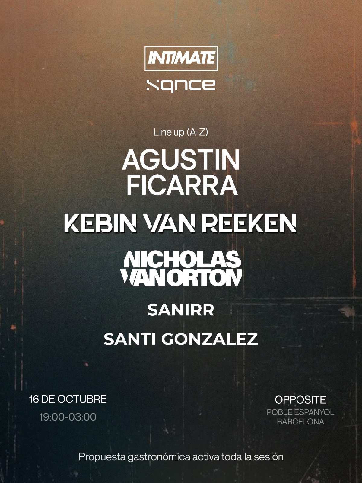 INTIMATE x sqnce pres.  Agustin Ficarra, Kebin van Reeken, Nicholas Van Orton