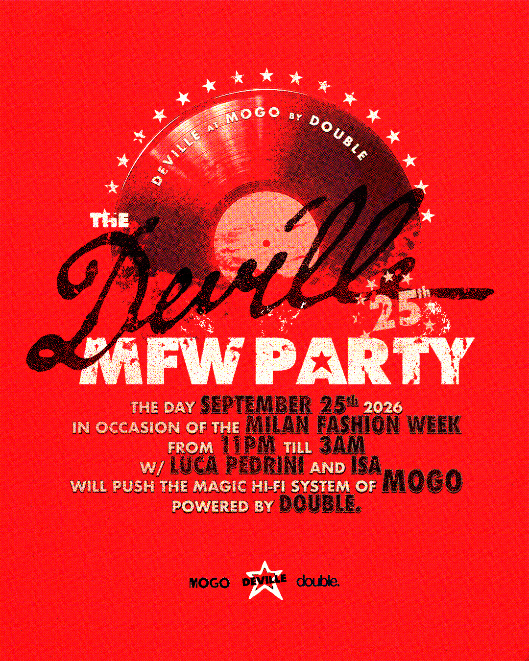 DEVILLE [MFW PARTY] POWERED BY DOUBLE