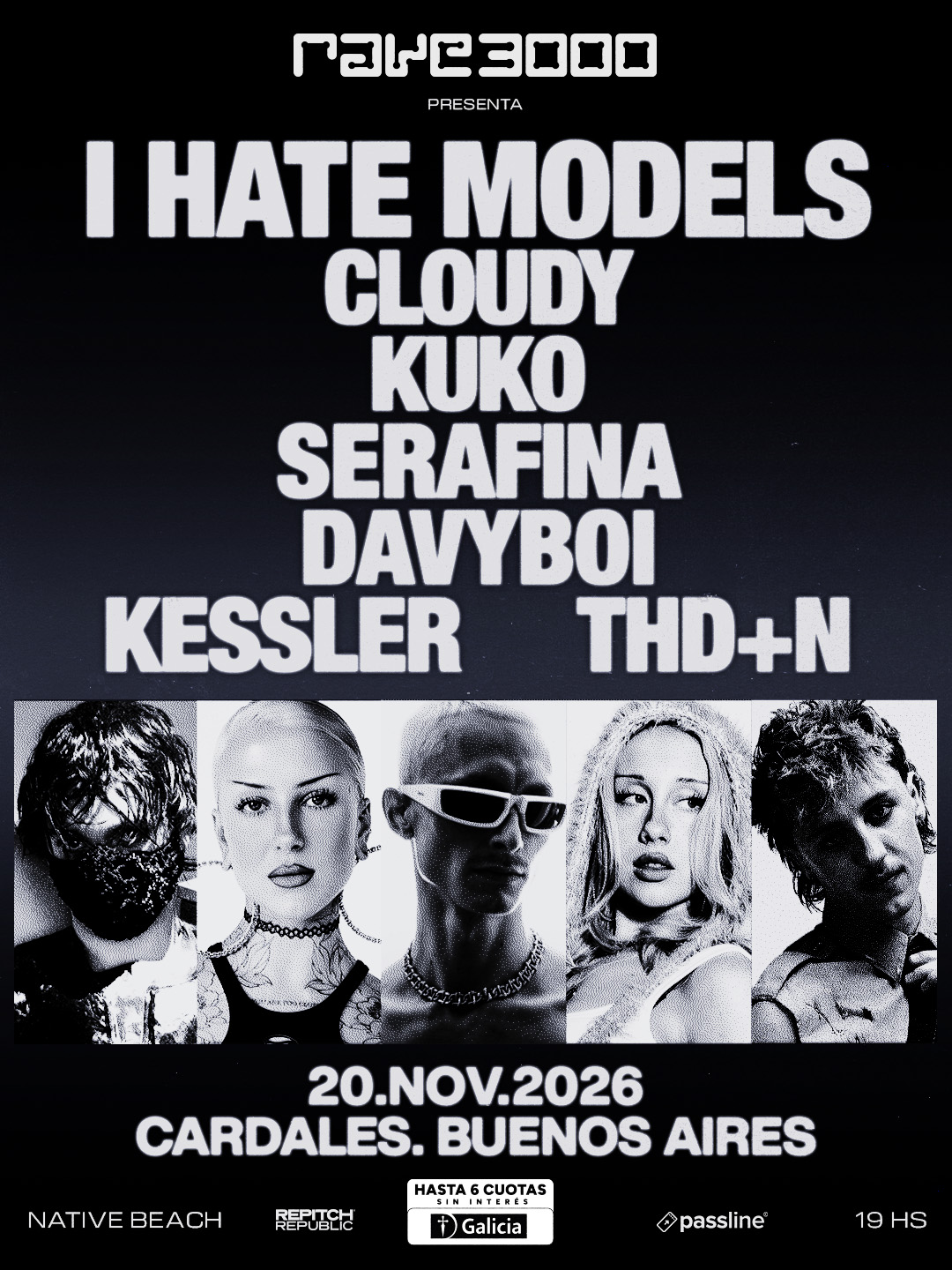 RAVE3000 / I Hate Models, Cloudy, KUKO, Serafina, Kessler, THD+N