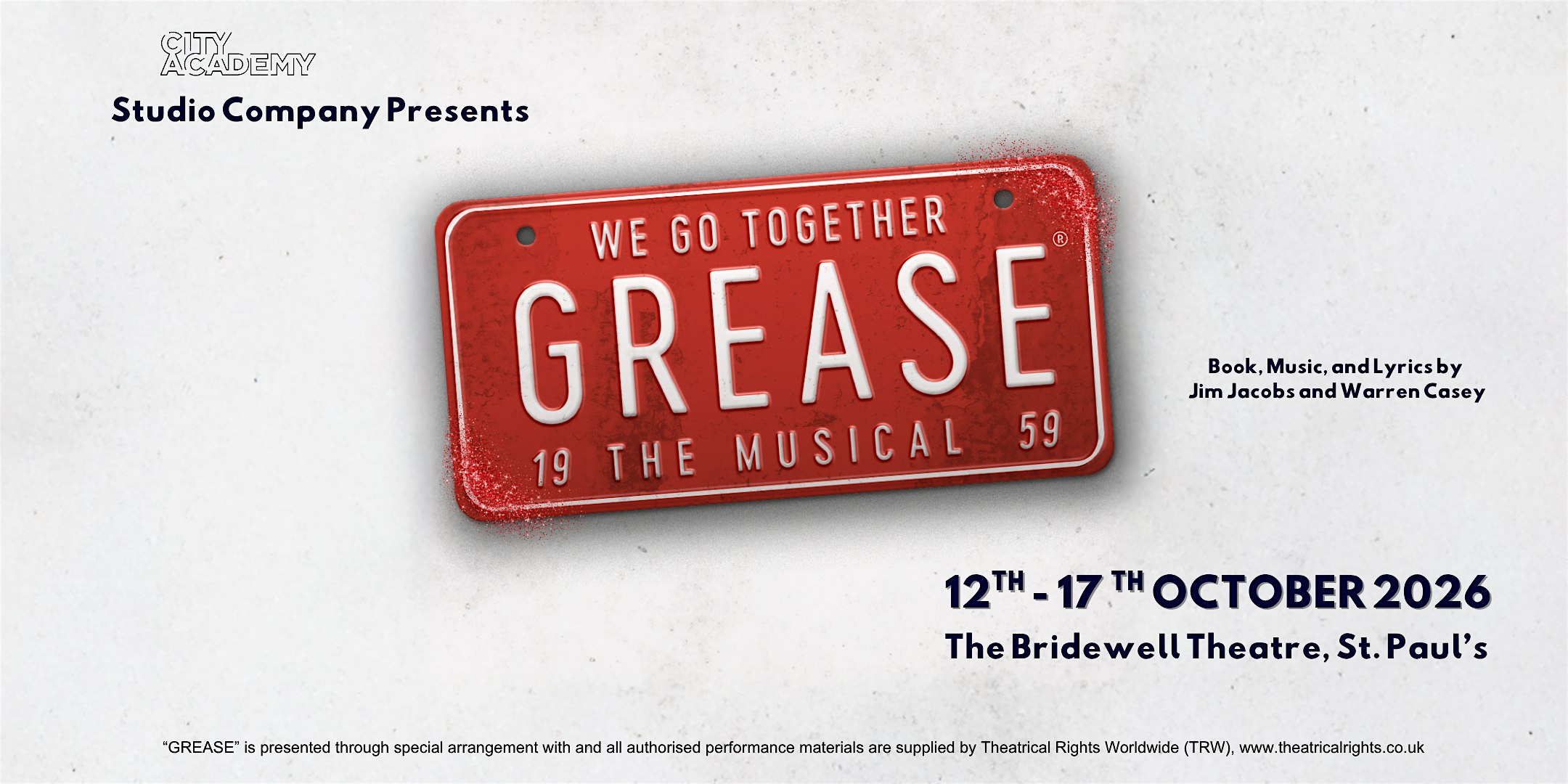 Musical Theatre Studio Company | Grease| 17th October