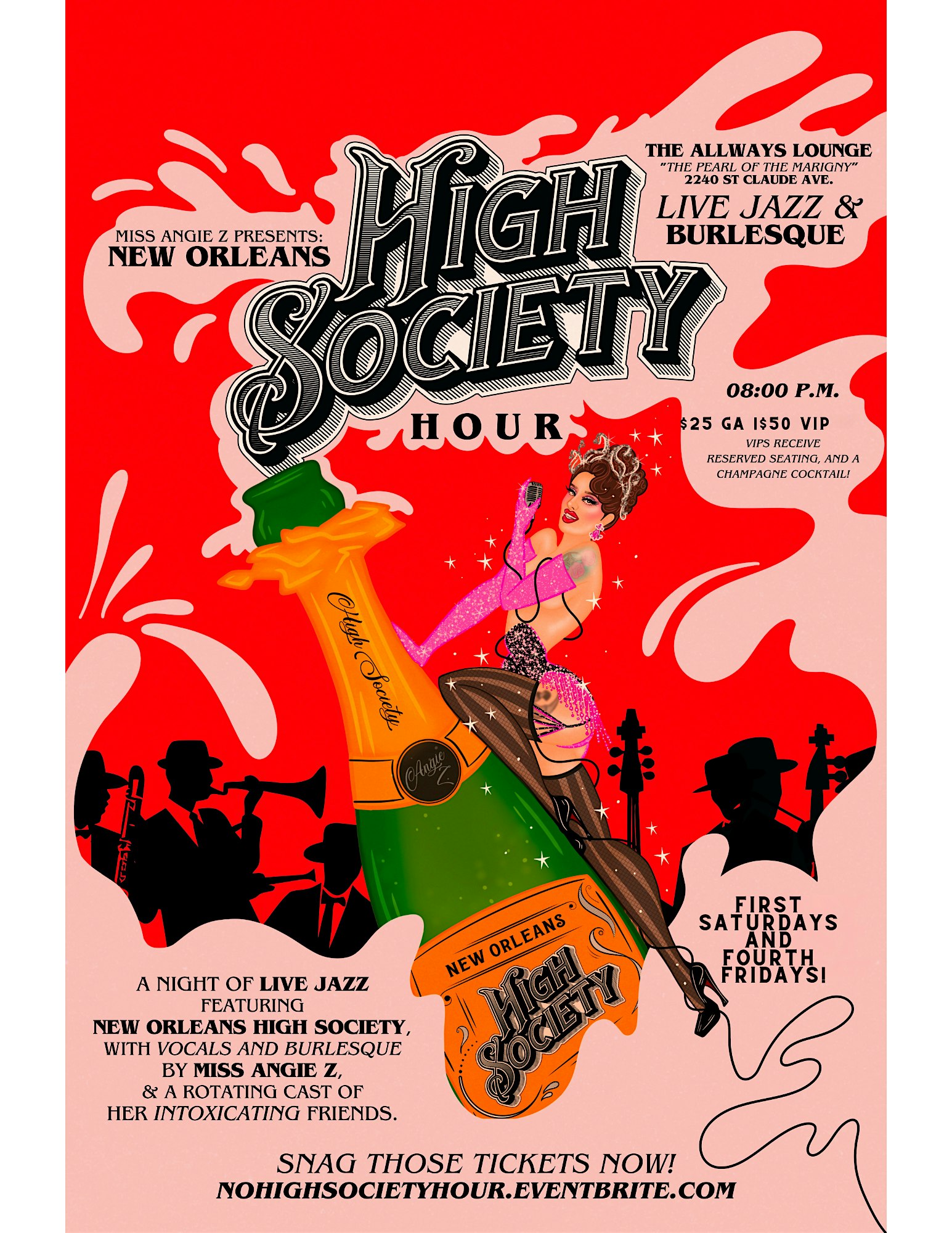 New Orleans High Society Hour: An evening of live Jazz and Burlesque!