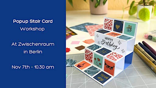Pop-up stair card workshop at Zwischenraum