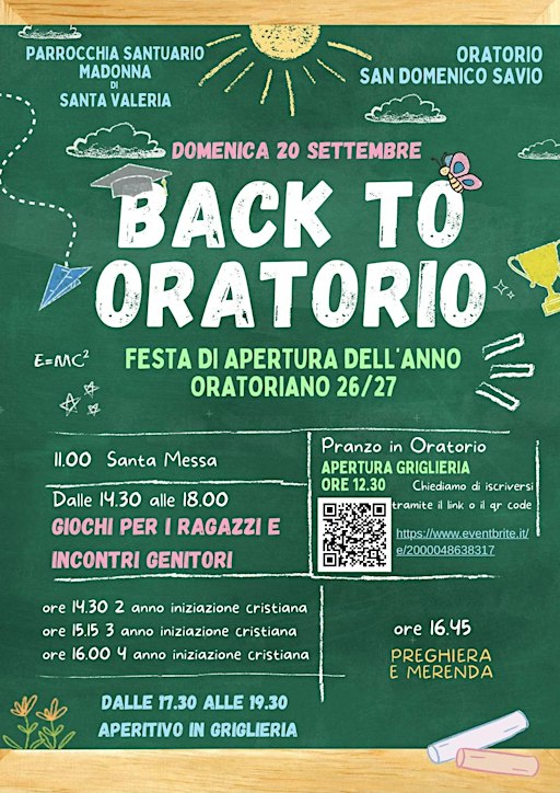 BACK TO ORATORIO 26/27