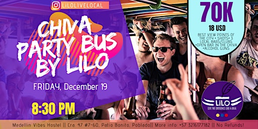 Chiva Party Bus with LiLO (Medellin Vibes)